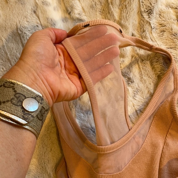 Nude/Blush Skater A line swingy mini dress - Picture 5 of 7